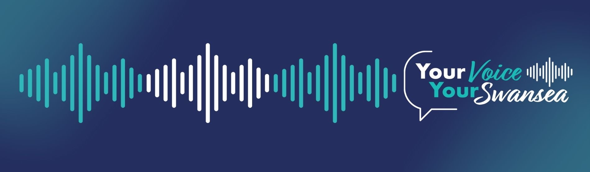 Soundwaves and 'Your Voice, Your Swansea' logo