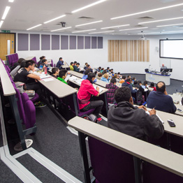 Students in a lecture theatre