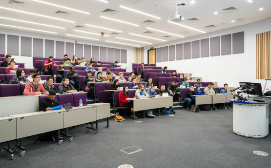 students in a lecture theatre