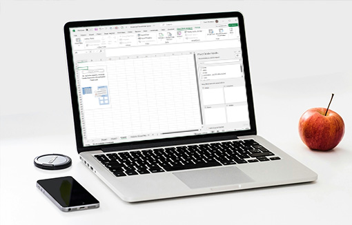 a pivot table on a computer