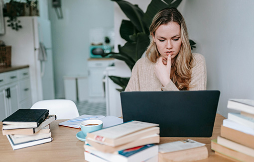 a student working on an assignment