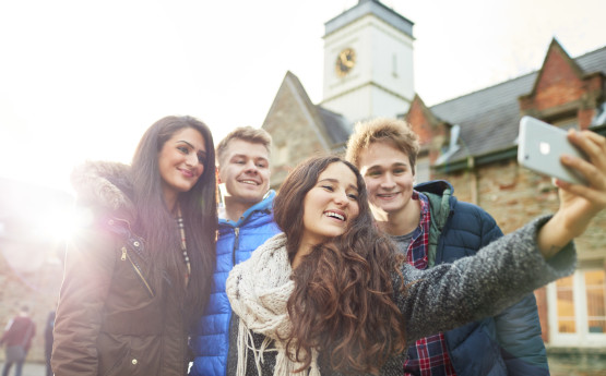 Students taking a photo