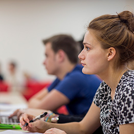 A female student in a training session.