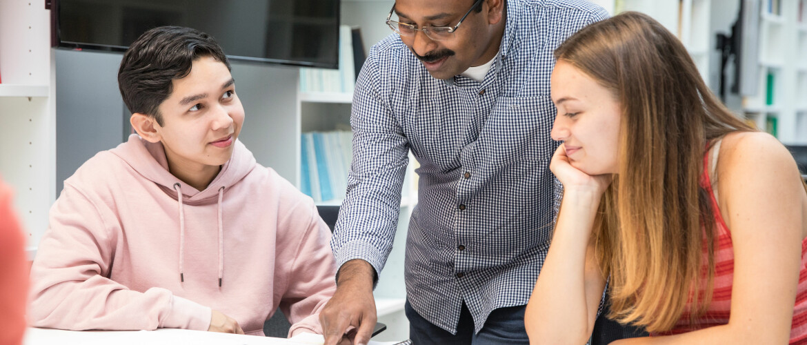 Students studying