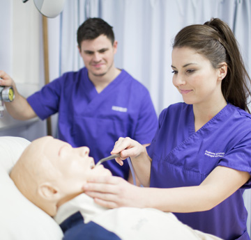 Students in practical suite