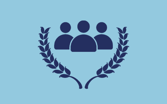 Eicon sy'n darlunio grŵp o staff