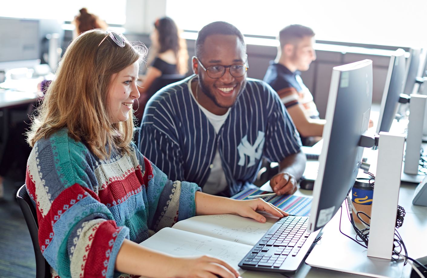 Students studying