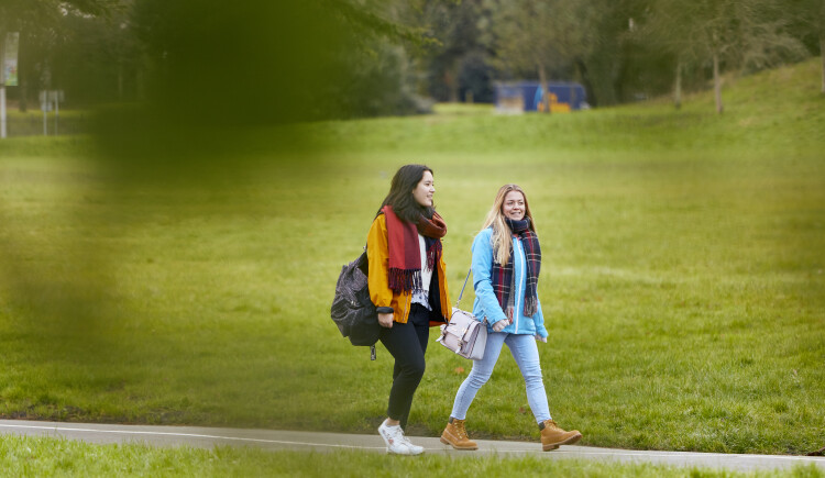 Students walking