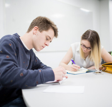 Students studying