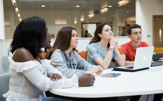 students studying