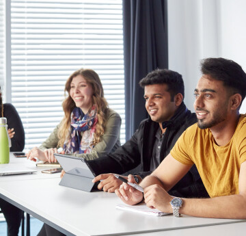 Students at a training course