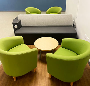 Talbot Building Corridors seating area